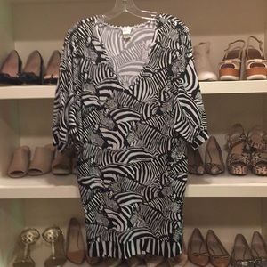 Trina Turk Tanzania Zebra Swimsuit cover up
